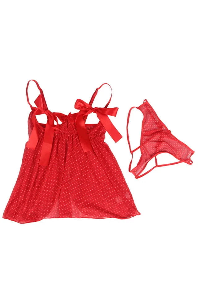 YESX YX841 RED BABYDOLL SET