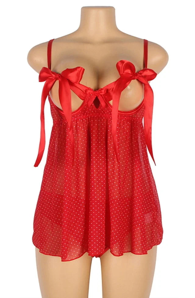 YESX YX841 RED BABYDOLL SET