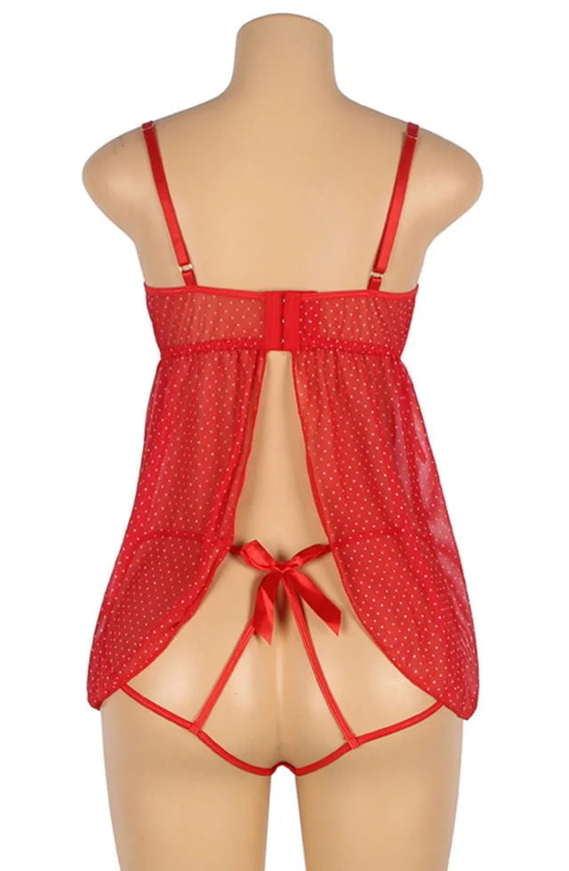 YESX YX841 RED BABYDOLL SET